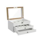 Alternate image 0 for SONGMICS 3-Tier Jewelry Box, Wooden Jewelry Organizer, Jewelry Storage with Drawers, Velvet Lining, Engineered Wood, for Rings, Earrings, Bracelets, Necklaces, White