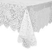 Juvale White Lace Tablecloth for Rectangular Tables, Vintage Style for Formal Dining, Dinner Parties, Wedding, Baby Shower (60 x 97 In)
