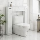 Alternate image 1 for Homfa Over-The-Toilet Storage Cabinet with 2 Side Doors White