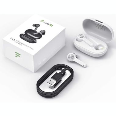 Letsfit Wireless Waterproof Earbuds - Touch Control TWS - T13 - White. View a larger version of this product image.