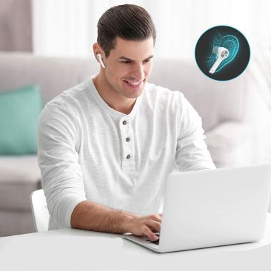 Letsfit Wireless Waterproof Earbuds - Touch Control TWS - T13 - White. View a larger version of this product image.