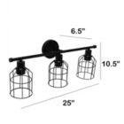 Alternate image 1 for Lalia Home 3 Light Industrial Wired Vanity Light, Matte Black