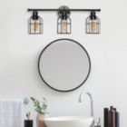 Alternate image 3 for Lalia Home 3 Light Industrial Wired Vanity Light, Matte Black