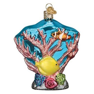 Old World Christmas Glass Blown Ornament, (#12597) Coral Reef, 4". View a larger version of this product image.