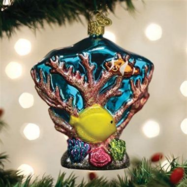 Old World Christmas Glass Blown Ornament, (#12597) Coral Reef, 4". View a larger version of this product image.
