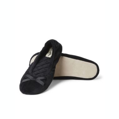 Dearfoams Women's Layla Ballerina with Genuine Suede Outsole. View a larger version of this product image.