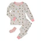 Alternate image 0 for Sleep On It Infant/Toddler Girls Sweet Dreams Snug Fit 2-Piece Pajama Sleep Set with Matching Socks