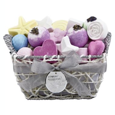Lovery Bath Bombs Gift Set - 17 Large Bath Fizzies with Shea and Coco Butter. View a larger version of this product image.