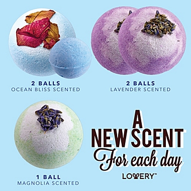 Lovery Bath Bombs Gift Set - 17 Large Bath Fizzies with Shea and Coco Butter. View a larger version of this product image.