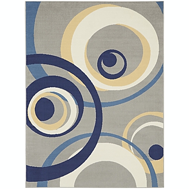 Nourison Grafix GRF21 Indoor only Area Rug - Grey 6&#39; x 9&#39;. View a larger version of this product image.
