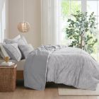 Alternate image 1 for Slickblue Full / Queen size 5-Piece Grey Cotton Farmhouse Comforter Set