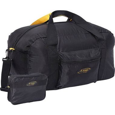 A.SAKS Lightweight Foldable Duffel Bags Black. View a larger version of this product image.