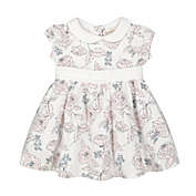Hope & Henry Baby Seersucker Peter Pan Collar Dress (Pale Pink Outline Rose, 12-18 Months)