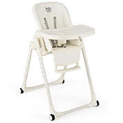 Slickblue 4-in-1 Baby High Chair with 6 Adjustable Heights-Beige