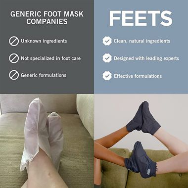Feets Hydrating and Moisturizing Foot Masks (3 Pack). View a larger version of this product image.
