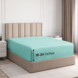 CGK Unlimited Extra Deep Pocket Microfiber Fitted Sheet - Twin - Spa Blue