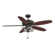 Trade Winds Lighting 3-Light Ceiling Fan In Oil Rubbed Bronze - TW020415ORB