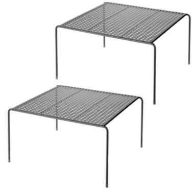 mDesign Metal Square Closet Organizer Storage Shelf, 2 Pack. View a larger version of this product image.