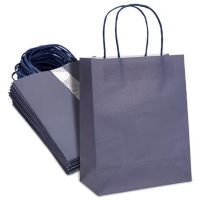 Lot of 12 Spritz Mini Gift Bags Dark Blue 5.5" H  8.5" w/handle Party Treats 