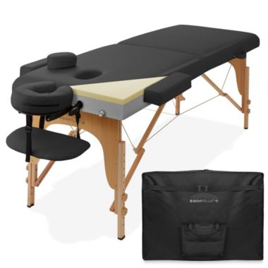 Saloniture Professional Memory Foam Folding Massage Table - Portable with Carrying Case. View a larger version of this product image.