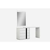 Whiteline Kimberly Single and Double Dresser Extension High Gloss White