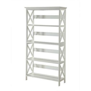 QuikFurn Glossy White 5-Shelf Bookcase. View a larger version of this product image.