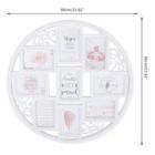 Alternate image 2 for Stock Preferred Wall Collage Picture Frames Round 4x6inch White