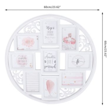 Stock Preferred Wall Collage Picture Frames Round 4x6inch White. View a larger version of this product image.