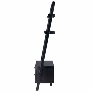 Bellamy 2-Drawer Leaning Shelf, Black. View a larger version of this product image.