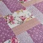 Alternate image 1 for Stock Preferred Authentic Blooming Patchwork Quilt Set in 3 Pieces Full/Queen, Purple Floral