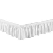 Legacy Decor Bed Skirt Dust Ruffle 100% Brushed Microfiber with 14" Drop Twin - Full Size White