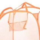 Alternate image 1 for Unique Bargains Mesh Laundry Sorter Hamper Basket, Folding Laundry Clothes Storage Basket Hamper Organizer, Home Organization, 2 Pieces Orange&Blue