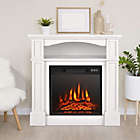 Alternate image 1 for Costway-CA 32 Inch 1400W Electric TV Stand Fireplace with Shelf-White