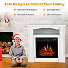 Alternate image 2 for Costway-CA 32 Inch 1400W Electric TV Stand Fireplace with Shelf-White