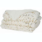 Alternate image 1 for Mina Victory Faux Fur Metallic Branches Ivory Gold Throw Blanket