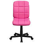 Alternate image 3 for Emma + Oliver Mid-Back Pink Quilted Vinyl Swivel Task Office Chair