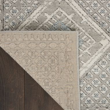 Nourison Concerto CNC16 Indoor only Area Rug - Grey/Ivory/Blue 2'2" x 3'9". View a larger version of this product image.