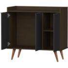 Alternate image 2 for Discount Trends  Classic Nordic Scandinavian Buffet Sideboard with 3 doors and wood legs