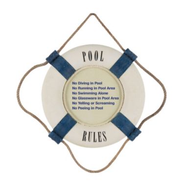 RAM Outdoor Decor Outdoor Polyresin -15" Pool Rules Theme Wall Décor. View a larger version of this product image.