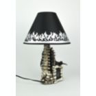 Alternate image 3 for DWK Shadow of Judgement Grim Reaper on Throne Table Lamp and Fabric Flame Shade Gothic Décor