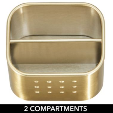 mDesign Metal Kitchen Sink Storage Caddy, Soap / Sponge Holder. View a larger version of this product image.