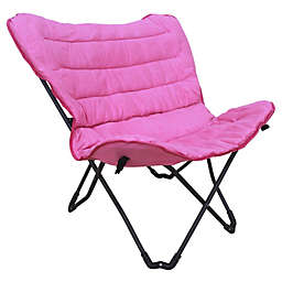 Zenithen Limited Pink Butterfly Folding Chair - Great Bedrooms, Rec-rooms, etc.