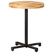 vidaXL Bistro Table Round &#63;&#63;23.6"x29.5" Rough Mango Wood