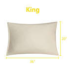 Alternate image 3 for PiccoCasa 2 Pack Pillow Cases Soft 1800 Series Microfiber Solid Pillowcases Set with Zipper King(20"x36") Pillow Protector, Khaki
