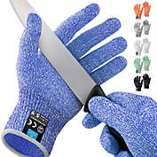 Zulay Kitchen Resistant Gloves Level 5 Protection - Medium (Dark Blue)