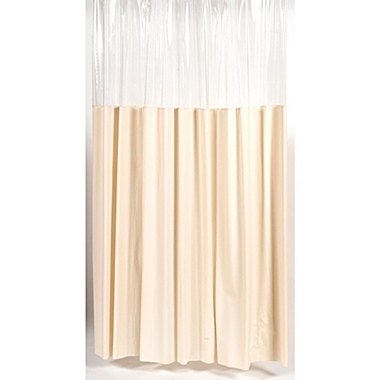 Carnation Home Fashions Shower Stall-Sized "Window" Shower Curtain - Ivory 54" x 78". View a larger version of this product image.