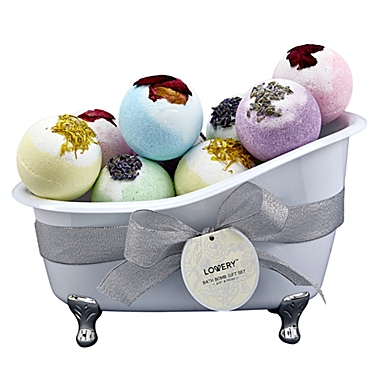 Lovery Bath Bombs Gift Set - 10 XL Bath Fizzies with Shea & Coco Butter. View a larger version of this product image.