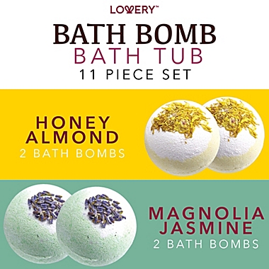 Lovery Bath Bombs Gift Set - 10 XL Bath Fizzies with Shea & Coco Butter. View a larger version of this product image.