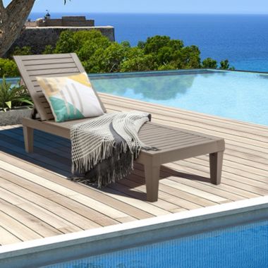 Gymax Patio Outdoor Chaise Lounge Chair Recliner w/ Adjustable Backrest. View a larger version of this product image.