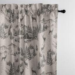 6ix Tailors Fine Linens Cross Country Natural Pole Top Drapery Panel Pair